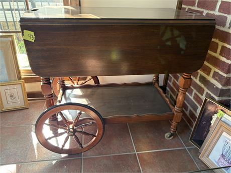 Vintage Drop Leaf Serving / Bar Cart