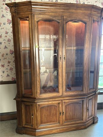 Lighted China Cabinet, 2 Pieces