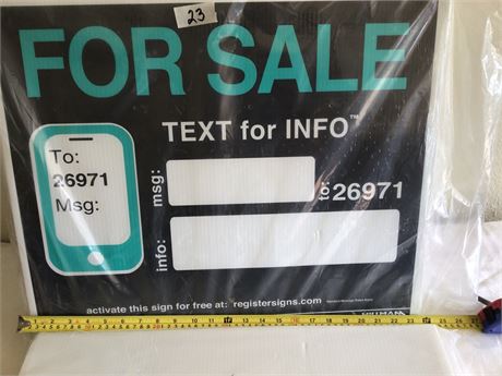 6 New For Sale Signs