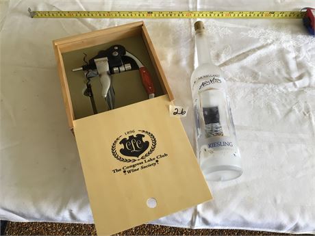 Wine Bottle Opener with Unique Empty Wine Bottle