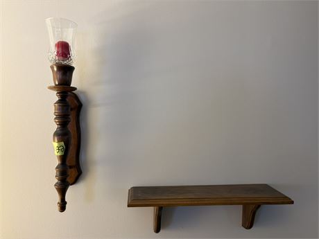 Candle Sconce and Shelf