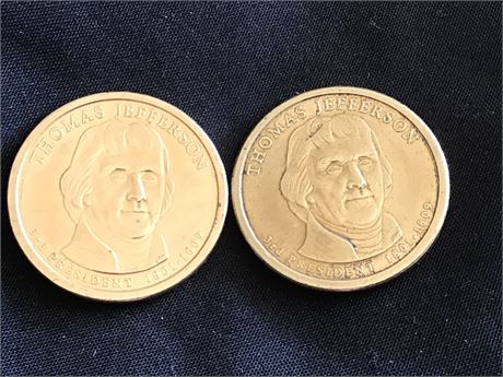 Presidential Dollar Coin -Thomas Jefferson