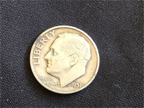 1951-D Roosevelt Dime