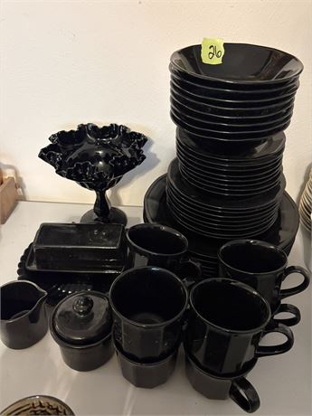 Dinnerware, Black Stoneware Japan