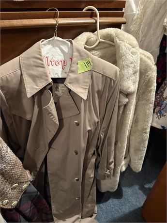 Vintage Women's London Fog Trench Coat and Fury Coat