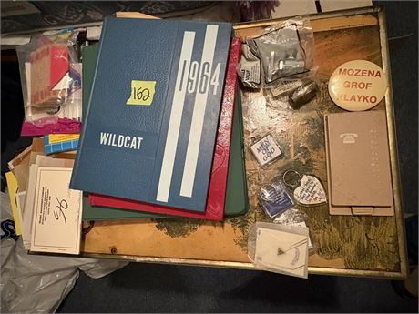 Yearbooks, Keychains, Pins, Misc