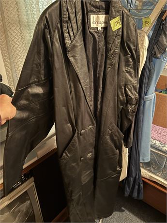 Vintage Women's Long Leather Jacket