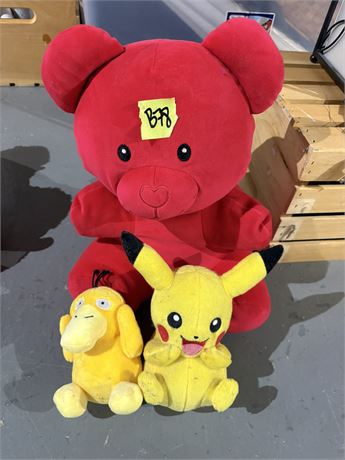 Stuffed Animals, Bear, Pokemon Pikachu, Psyduck