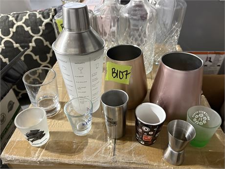 Drink Shaker, Cups, Shot Glasses