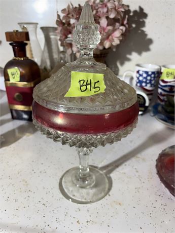 Indiana Glass Diamond Point Candy Dish