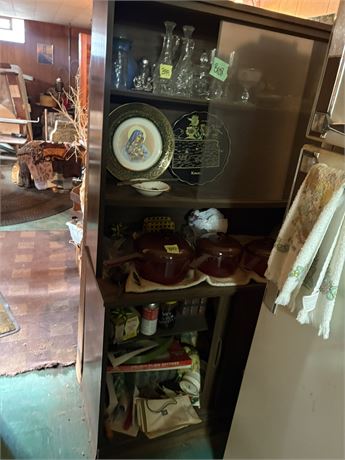 Cabinet with Sliding Glass Doors (Contents NOT Included)