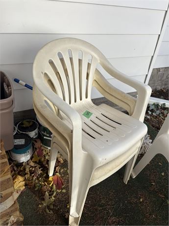 Plastic Chairs, White