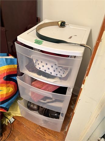 Storage Drawers, Handbags, Scarves