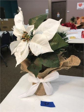 Artificial White Poinsettia