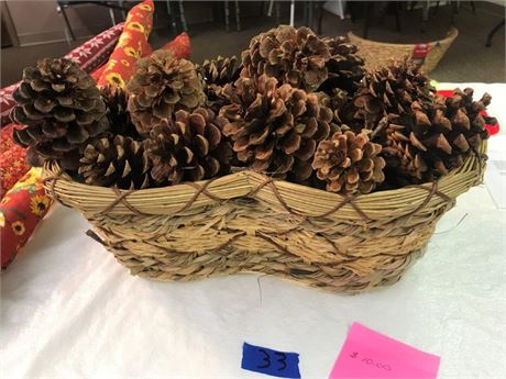 Hearth Pinecone Basket