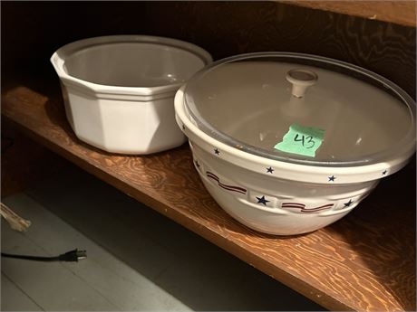 Pottery Bowls, Longaberger