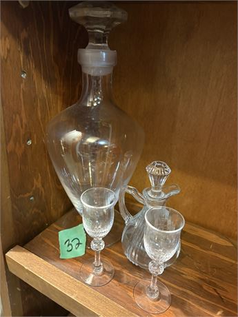 Decanter and Cordial Glasses