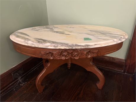 "Victorian" Vintage Marble Top Table