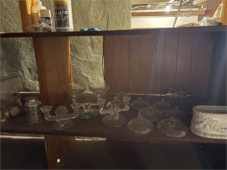 Glass Candlesticks and Decor