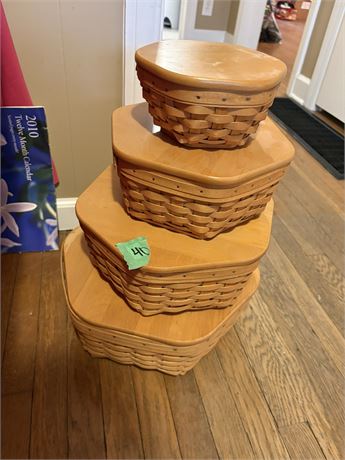Baskets with Lids, Longaberger