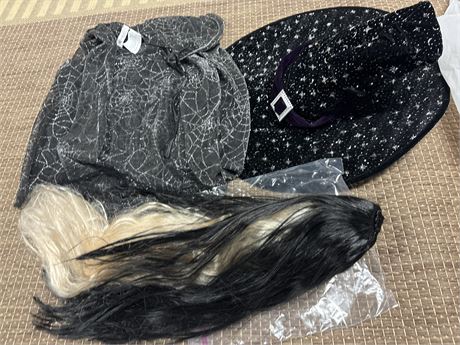 Costumes, Witches Hat, Cape, Wigs