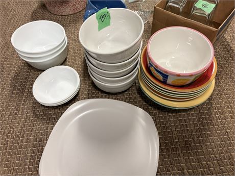 Bowls, Plates, Corelle Bowls