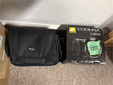 Nikon CoolPix Camera and Bag