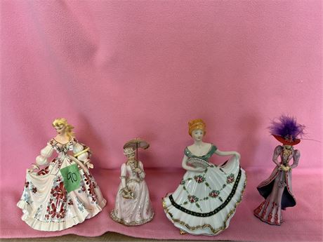 Lady Figurines, Thomas Kinkade, Vintage Lefton
