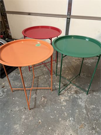 Metal tables, Legs Fold For Easy Storage