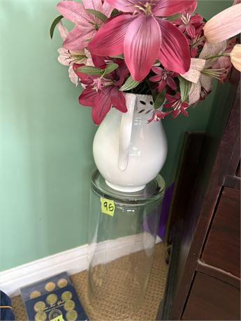 Glass Vase and Pitcher