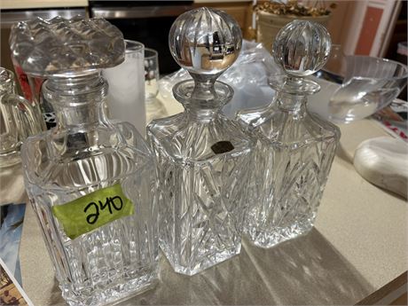 Vintage Atlantis Crystal Decanters