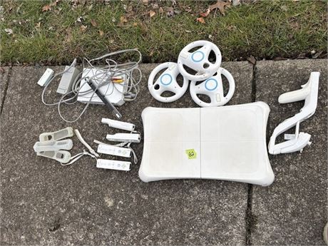 Wii Game and Accessories, Not Sure of Condition