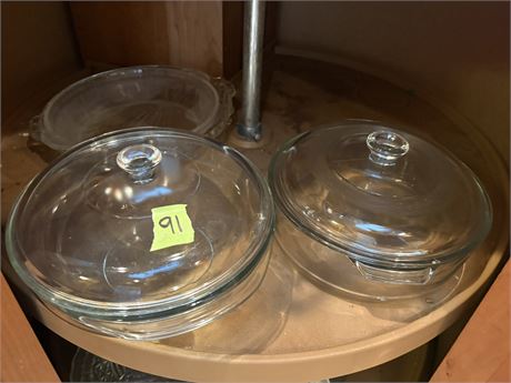 Pyrex Glass Bowls and Pie Dishes