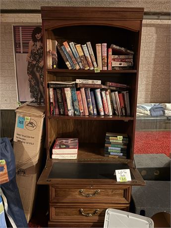 Book Case with Lift Top Desk