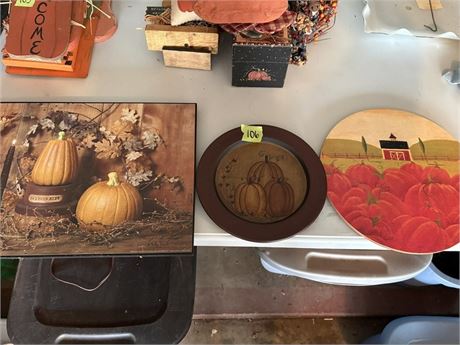 Fall Wall Decor, Plates