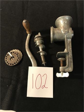 Keystone 20 Meat Grinder,  With Attachments Made In USA