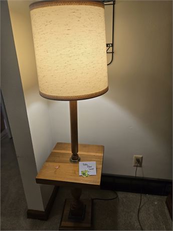End Table & Lamp One Piece