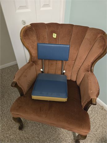 Vintage Wingback Chair and Booster Chair