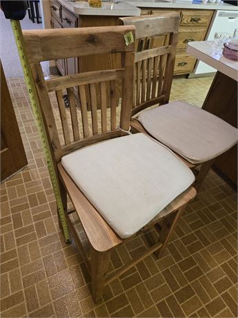 Bar Top Chairs (2) with cushions