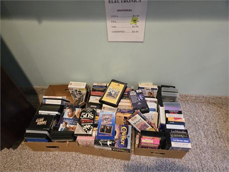 Movie Buff Lot, VHS and DVD