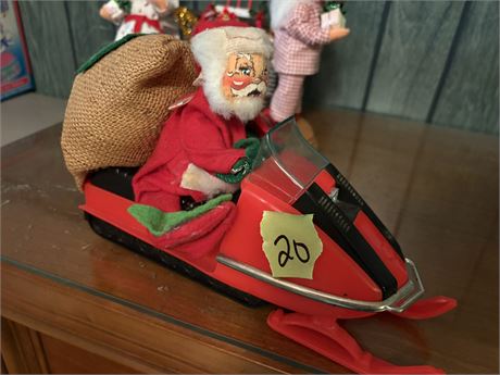 Annalee Santa Snowmobile Dolls