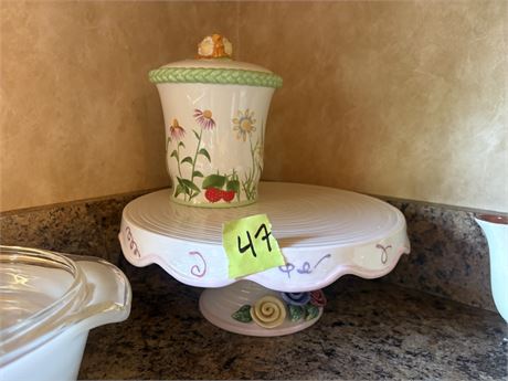 Cake Pedestal and Bowl