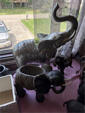 Elephant Decor (3), Metal Elephant