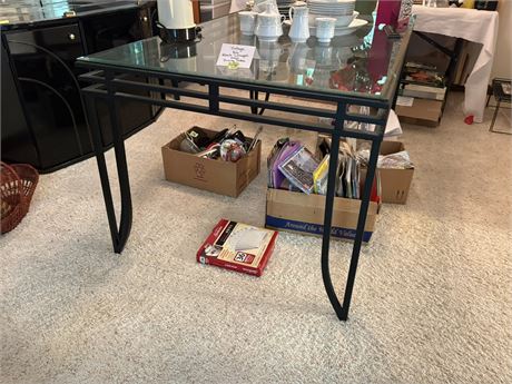 Black Metal Wrought Iron Dining Table
