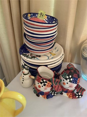 Snowman Plates