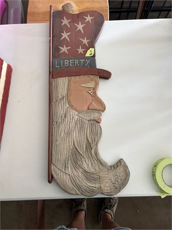 Uncle Sam Liberty Face with Wall Mount