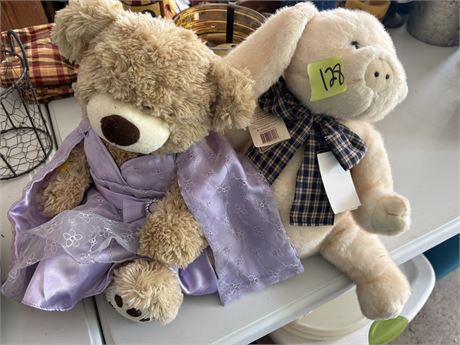 Stuffed Pig and Bear