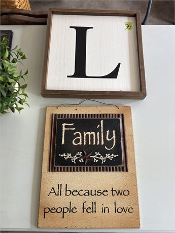 Wall Decor, L and Family