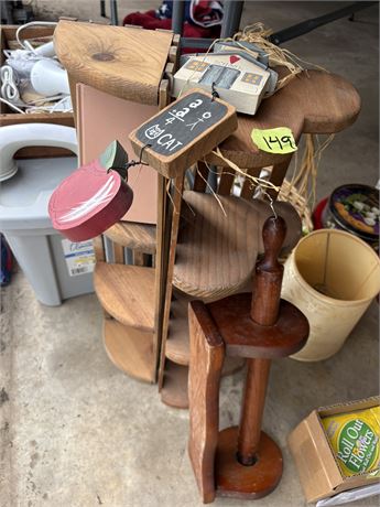 Wood Shelfs, Paper Towel Holder, Decor