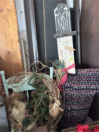 Holiday Decor, Snowman, Angel